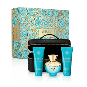 Versace Pour Femme Dylan Turquoise súprava pre ženy Toaletná voda 100 ml + Sprchovací gél 100 ml + T
